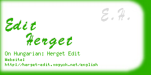 edit herget business card